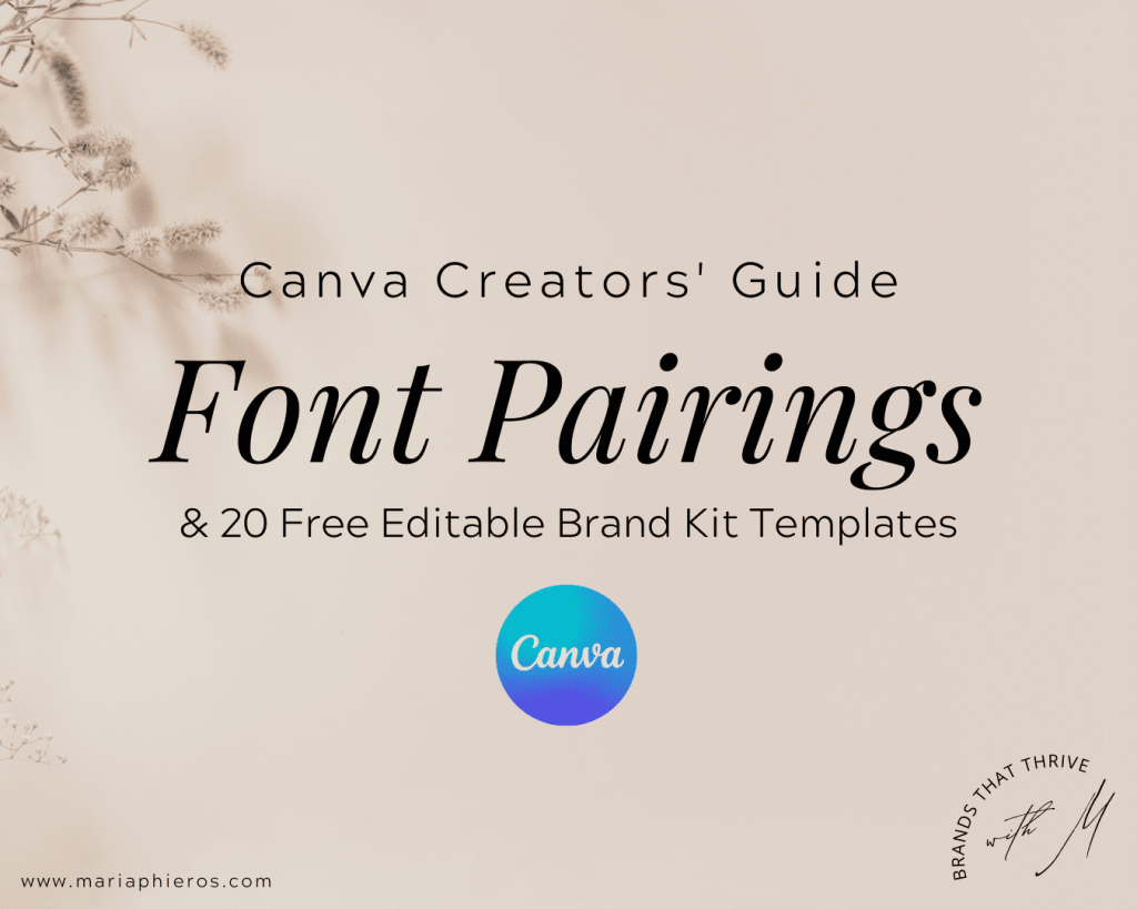 Canva Creator's Guide Best Font Pairings